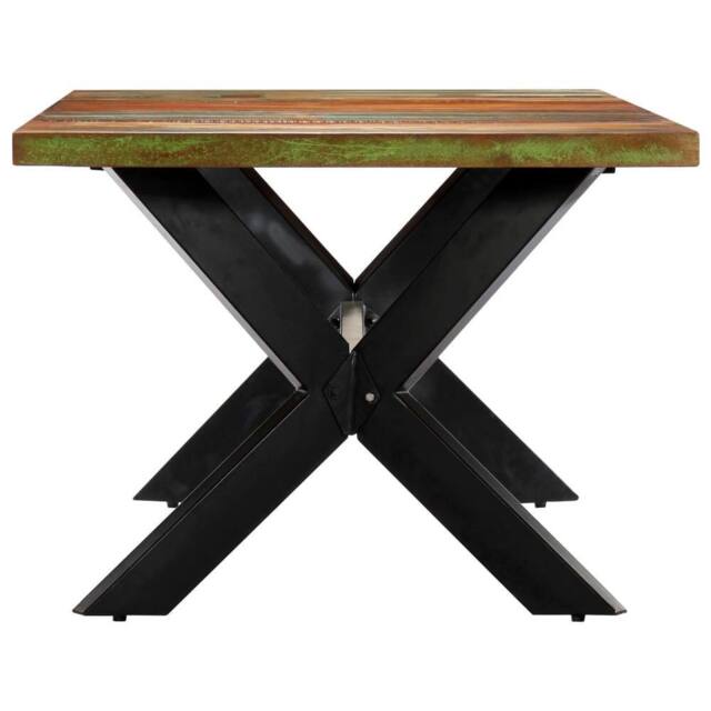 Berkfield Home Beautiful Dining Table 200x100x75 cm Solid Reclaimed Wood - Size: 200 x 100 x 75 cm - image 1