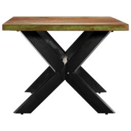 Berkfield Home Beautiful Dining Table 200x100x75 cm Solid Reclaimed Wood - Size: 200 x 100 x 75 cm - thumbnail 1
