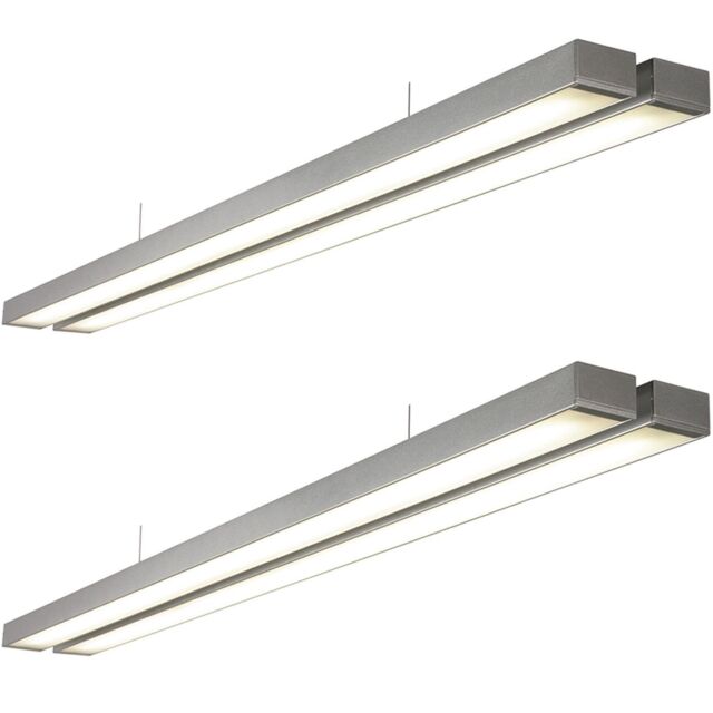 Loops 2 PACK Twin Commercial LED Suspension Light - 1494 x 156mm - 2 x 26W CCT LED - image 1