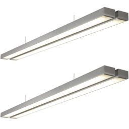 Loops 2 PACK Twin Commercial LED Suspension Light - 1494 x 156mm - 2 x 26W CCT LED - thumbnail 1