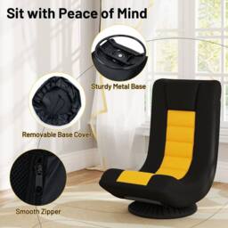 Kelvenix Gaming Chair 4 Position Adjustable in Black - Size: 0.6m2 - thumbnail 4