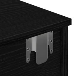 Berkfield Home Wall Shelf with Drawers Black 60x25x15 cm Engineered Wood - Size: 60 x 25 x 15 cm - thumbnail 9