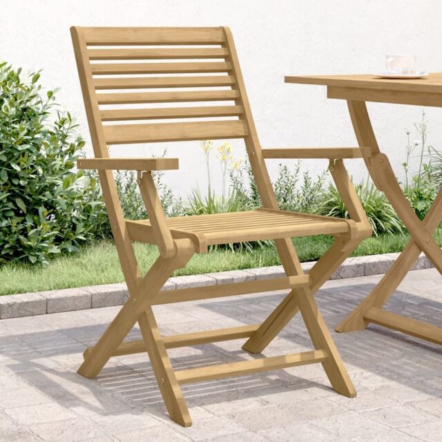 Berkfield Home Folding Garden Chairs 2 pcs 54.5x61.5x86.5 cm Solid Wood Acacia in Brown - image 1