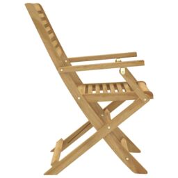 Berkfield Home Folding Garden Chairs 2 pcs 54.5x61.5x86.5 cm Solid Wood Acacia in Brown - thumbnail 6
