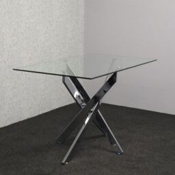 KOSY KOALA Modern Rectangle Glass Dining Table Set With 4 Grey Velvet Chairs Dining Room Furniture in Brown - thumbnail 5