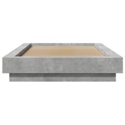Berkfield Home Bed Frame with LED Lights without Mattress Concrete Grey 100x200cm - Size: 100x200 cm - thumbnail 5