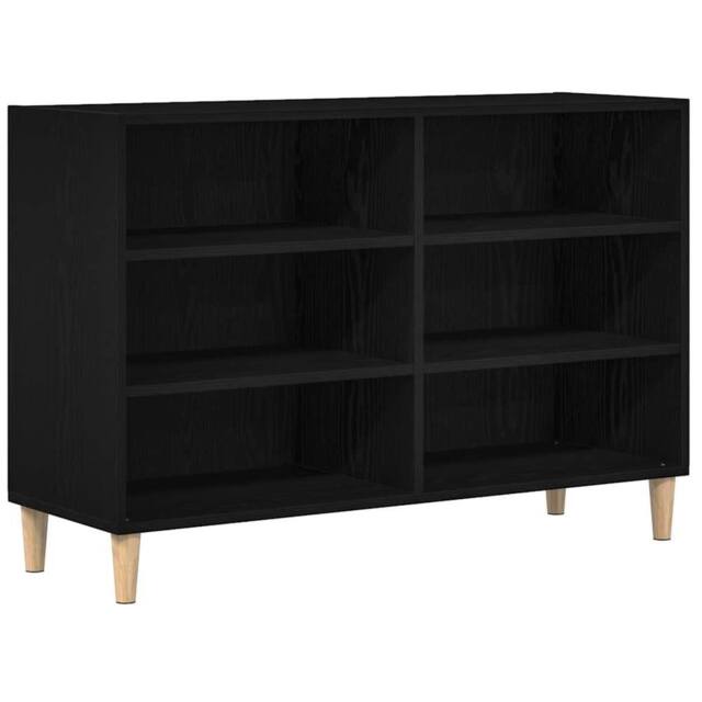 Berkfield Home Black Oak Sideboard 103.5x35x70 cm Made of Engineered Wood - image 1