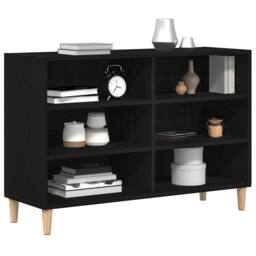 Berkfield Home Black Oak Sideboard 103.5x35x70 cm Made of Engineered Wood - thumbnail 3