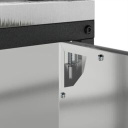 Berkfield Home Kitchen Storage Cabinet with Shelf with Storage with Door Silver Galvanised steel - thumbnail 9