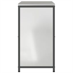 Berkfield Home Kitchen Storage Cabinet with Shelf with Storage with Door Silver Galvanised steel - thumbnail 7