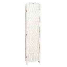 EONLION 6 Panel Weave Wicker Room Divider Hand Made in Beige - Size: 500mm - thumbnail 5