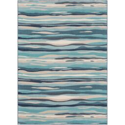 Livabliss City-Modern Blue Beige Grey Living Dining Bedroom Rug - Size: 120 cm x 170 cm - thumbnail 2