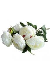 KDMD Cream Peony Bunch White Artificial Flowers - thumbnail 5