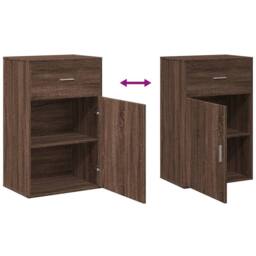 Berkfield Home Storage Cabinet Brown Oak 56.5x39x90 cm Engineered Wood - thumbnail 8