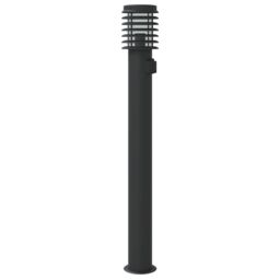 Berkfield Home Outdoor Floor Lamps with Outlet 3pcs Black 110cm Stainless Steel - thumbnail 6