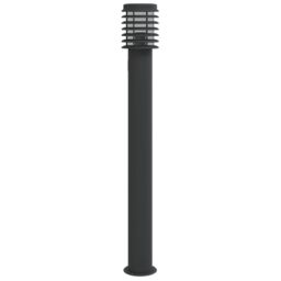 Berkfield Home Outdoor Floor Lamps with Outlet 3pcs Black 110cm Stainless Steel - thumbnail 4