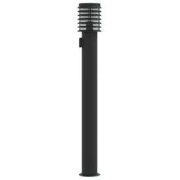 Berkfield Home Outdoor Floor Lamps with Outlet 3pcs Black 110cm Stainless Steel - thumbnail 5