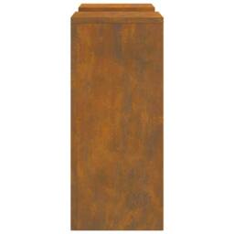 Berkfield Home Outdoor Plant Stands Pillar 2 pcs 24x24x55 cm Weathering Steel - Size: 24 x 24 x 55 cm - thumbnail 7