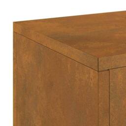 Berkfield Home Outdoor Plant Stands Pillar 2 pcs 24x24x55 cm Weathering Steel - Size: 24 x 24 x 55 cm - thumbnail 8
