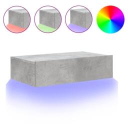 Berkfield Home TV Cabinet with LED Lights Concrete Grey 60x35x15.5 cm