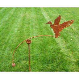 Poppyforge Duck Flying Wind Rocker Single BM/RtR - Steel - L66 x W54 x H148.5 cm in Brown