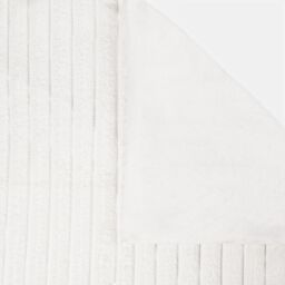 OHS Ribbed Faux Fur Throw Super Soft Fluffy Thick Fleece Bed Blanket in White - Size: 150 cm × 200 cm - thumbnail 5