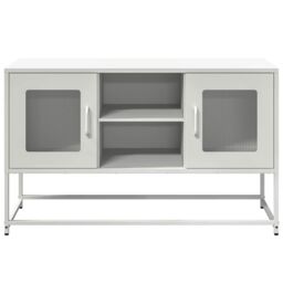 Berkfield Home TV Cabinet White 100.5x39x60.5 cm Steel - thumbnail 5