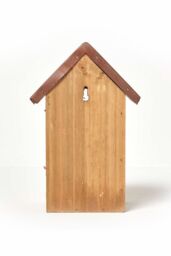 Homescapes Wooden Blue Tit Bird Box House with Copper Roof in Brown - thumbnail 3