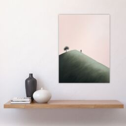 Artery8 Wall Art Print The Mountain Climb By Amy Denver Minimalist Soft Pastel Pink & Green Minimalism Simple Modern Artwork Poster - thumbnail 4