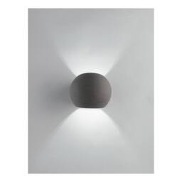 Netlighting MOSES Plaster Wall Light Grey 15.5x12.5x11.5cm - Size: 15.5x12.5x11.5 cm - thumbnail 3