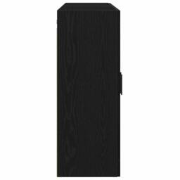 Berkfield Home Wall Mounted Cabinets 2 pcs Black Oak Engineered Wood - thumbnail 7