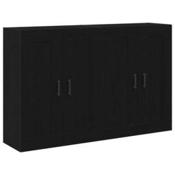 Berkfield Home Wall Mounted Cabinets 2 pcs Black Oak Engineered Wood - thumbnail 3