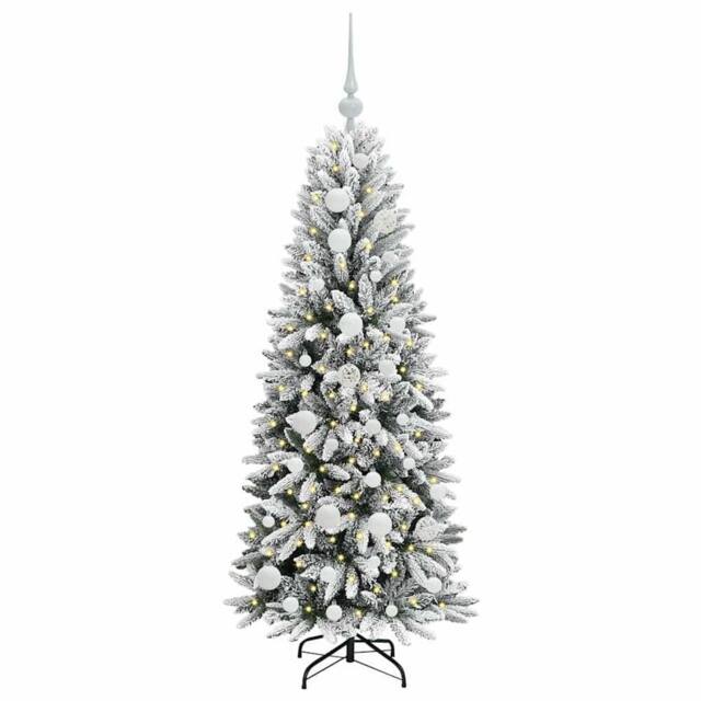 Berkfield Home Green Artificial Christmas Tree with 150 LEDs White 53 x 53 x 120 cm - image 1