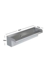 Living and Home 40cmW Back Entry Stainless Steel Wall-Mounted Water Blade Waterfall Pool Garden in Silver - thumbnail 4