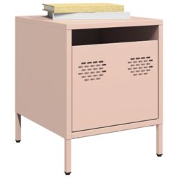 Berkfield Home Bedside Cabinet¬†Pink 35x39x43.5 cm Steel in Pink - thumbnail 1