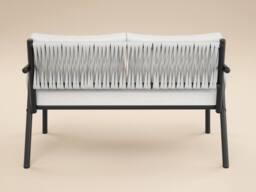 Solace+Co Kalina 4 Piece Garden Sofa Set with Coffee Table Brown in Grey - thumbnail 4