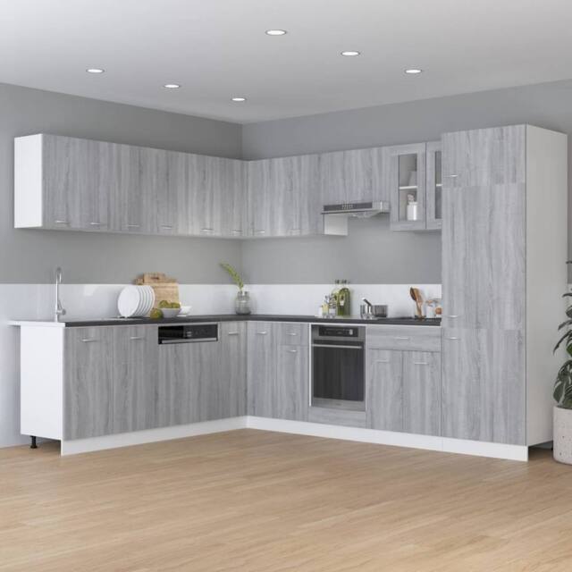 Berkfield Home Durable Drawer Bottom Cabinet Grey Sonoma 30x46x81.5 cm Engineere - image 1