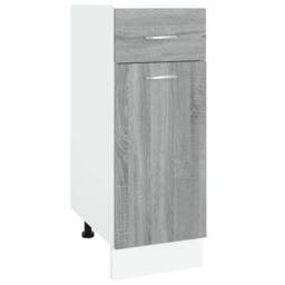 Berkfield Home Durable Drawer Bottom Cabinet Grey Sonoma 30x46x81.5 cm Engineere - thumbnail 3