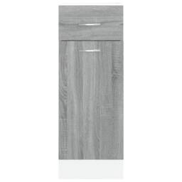 Berkfield Home Durable Drawer Bottom Cabinet Grey Sonoma 30x46x81.5 cm Engineere - thumbnail 5