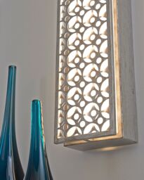 Loops 4 Bulb Wall Light Sconce Sunrise Silver LED 40W Bulb in Metallics - thumbnail 3