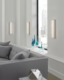Loops 4 Bulb Wall Light Sconce Sunrise Silver LED 40W Bulb in Metallics - thumbnail 2