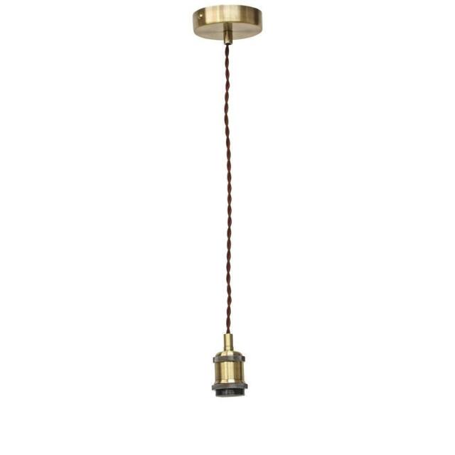 First Choice Lighting Flex - Antique Brass Retro Ceiling Pendant Flex Kit for Shades in Bronze - image 1