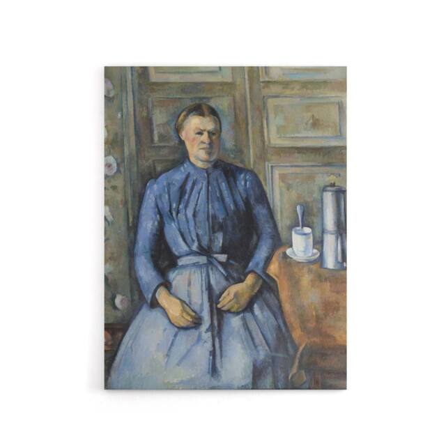 "Artery8 Woman with a Coffeepot Portrait Paul Cezanne Canvas Wall Art Print - Size: W12"" x H16""" - image 1