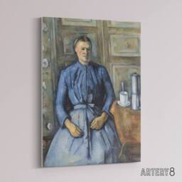 "Artery8 Woman with a Coffeepot Portrait Paul Cezanne Canvas Wall Art Print - Size: W12"" x H16""" - thumbnail 2