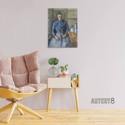 "Artery8 Woman with a Coffeepot Portrait Paul Cezanne Canvas Wall Art Print - Size: W12"" x H16""" - thumbnail 3