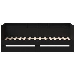 Berkfield Home Black Oak Daybed with Drawers Black oak Engineered wood - thumbnail 6
