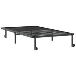 Berkfield Home Bed Frame without Mattress Foldable Black 100x190 cm Steel - thumbnail 8