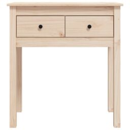 Berkfield Home Console Table 70x35x75 cm Solid Wood Pine in Brown - Size: 70 x 35 x 75 cm - thumbnail 6