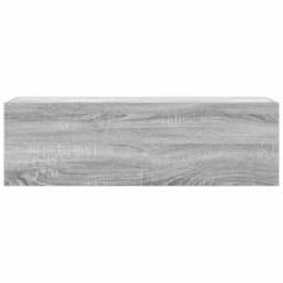 Berkfield Home Bathroom Wall Cabinet Grey Sonoma 100x25x30 cm Engineered Wood - Size: 100 x 25 x 30 cm - thumbnail 6