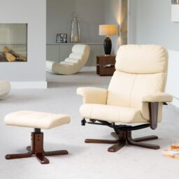 Artemis Home Woodacre Swivel Recliner in Cream - thumbnail 1